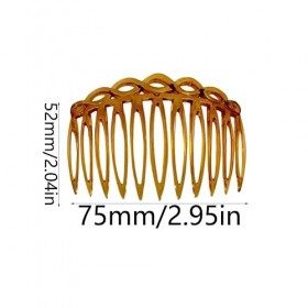 Peigne à Cheveux, 3 Pcs Peignes à Cheveux en Plastique, Peignes Latéraux Français, Accessoires de Cheveux