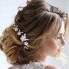 Flayem mariage épingles à cheveux Bridal fleur accessoires de cheveux brides et demoiselles dhonneur Silver Crystal Hair Cli