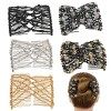 besbomig 5 Pièces Peignes à Cheveux Perles Extensible Pinces à Cheveux Barrettes Cheveux élastiques Peigne Élégant épingles à