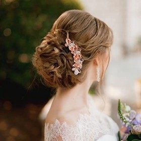 Peigne à Cheveux Strass Barrette à Cheveux Décoratifs 4 Pcs Peigne à Cheveux Papillons et Fleurs avec Strass Peigne à Cheveux