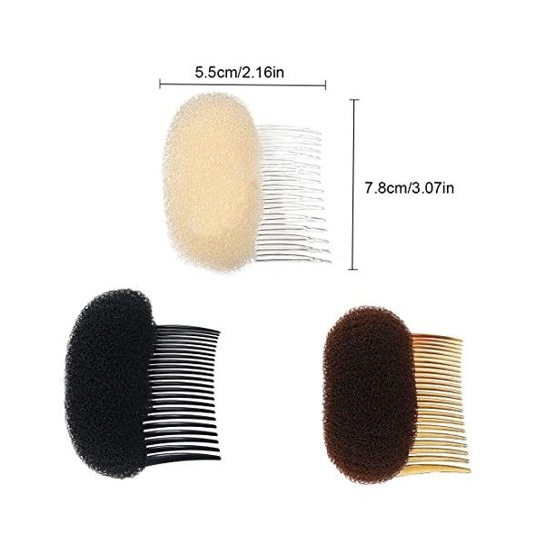 DULSPUE Pince a Cheveux Pelucheuse,Femme Cheveux Volume Coussin en Mousse,Fluffy Stick Styling Hair Pad Pince à cheveux Inser