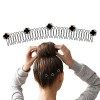 Stretchable Invisible Hair Clips - Peigne fixateur de finition de cheveux en forme de U,Pince Plate Cheveux, bandeaux de peig