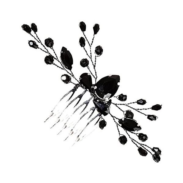 FRCOLOR Accessoires noirs - Peigne à cheveux vintage pour femme - Accessoires pour cheveux - Pour femme - Accessoires pour fe