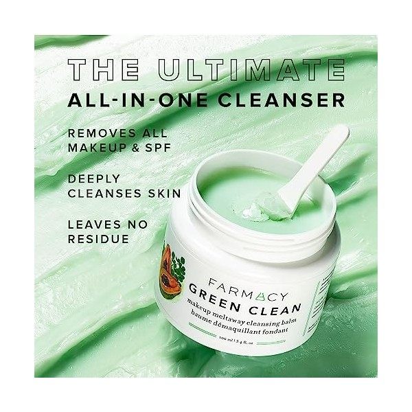 Farmacy Démaquillant naturel - Vert propre maquillage dissipation nettoyant baume cosmétiques, Echinacea, 3.4