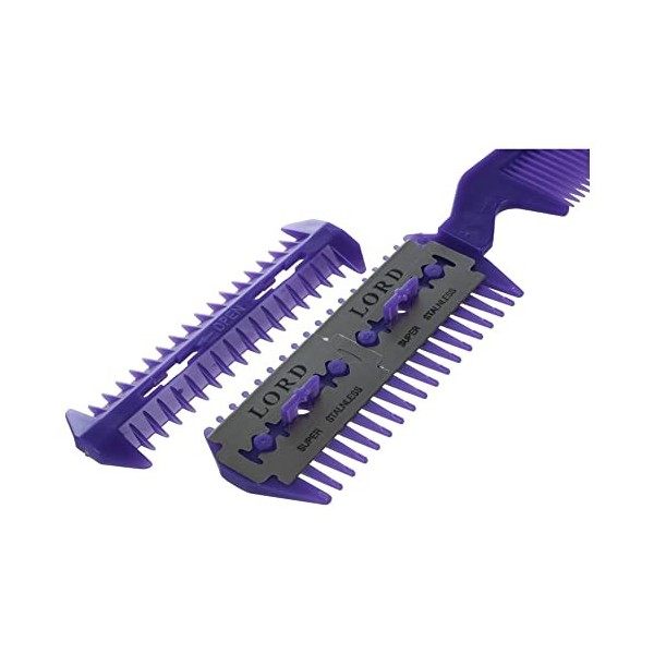 WLEWSR 3X Peigne Plastique Violet avec Lame