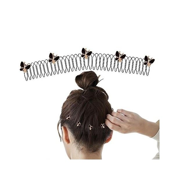 Pinces à cheveux invisibles extensibles | Accessoire de jeu en forme de clip flexible | Accessoires décoratifs robustes et lé