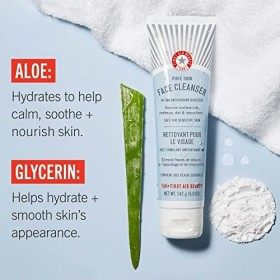 First Aid Beauty Nettoyant Visage 2 En 1, Avec Stimulant antioxidant FAB, Nettoie et Purifie en Douceur 142 g , pour Peaux S