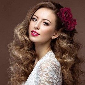 Peigne à cheveux en forme de rose artificielle, double soie, velours, en métal, pinces de mariage, couvre-chef, peigne pour c