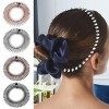 4 Pièces Bandeaux En Zigzag - Bandeau À Peigne Circulaire | Bandeaux À Peigne Entièrement Extensibles Et Circulaires,Peigne C