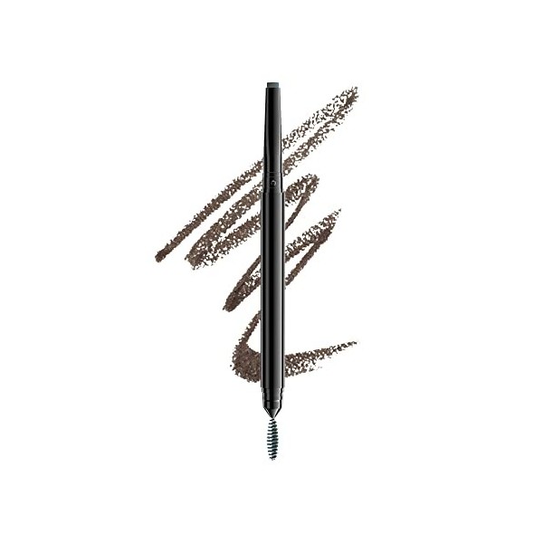 NYX Professional Makeup Crayon à Sourcils Precision Brow, Double-Embout avec Crayon Plat et Goupillon, Teinte : Taupe 02 