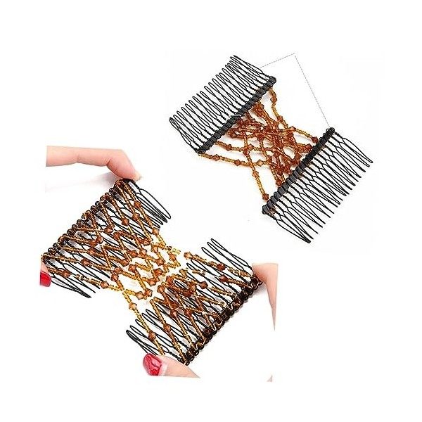 minkissy Lady Tools Hair Product Hair Combs for Women Hair Tasing Comb Decoration Tools Hair Clip Double Clips Comb Womens H