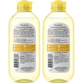 Garnier SkinActive Eau nettoyante micellaire avec vitamine C, pour nettoyer la peau, enlever le maquillage et éclaircir la pe