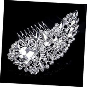 minkissy Perle Diadème De Mariage Casque Pour La Mariée Cheveux Strass De Mariée De Mariage Peigne De Mariée Accessoires De C