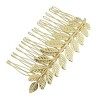 FRCOLOR Argent Barrettes Argent Argent Casque Cheveux Peigne Clip Argent Mariée Peigne Barrette Cristal Peigne Cheveux Feuill