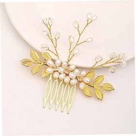 minkissy Accessoires De Cheveux Peigne Or Garniture Mariée Bandeau Décoration De Mariage Morceaux De Cheveux De Mariage Pour 