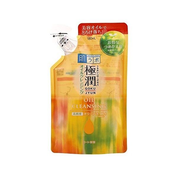 ROHTO Hada Labo Gokujyun Hyaluronic & High Purity Olive Oil Cleansing Refill 180ml Crème Jour et Nuit