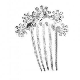 Femmes Cheveux Accessoires De Mariage Strass Cheveux Clip Mariée Cheveux Peigne Violet Fleur Cheveux Peigne De Mariage Femmes