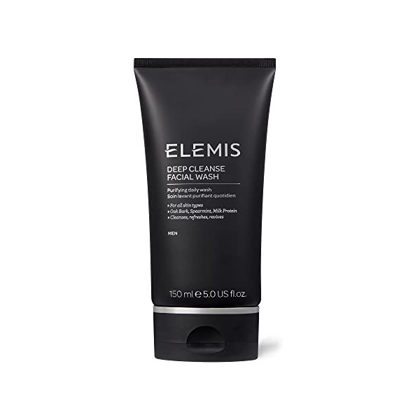 ELEMIS Nettoyant visage en profondeur pour hommes, nettoyant visage quotidien revigorant pour laisser la peau fraîche, renouv