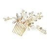 minkissy Coiffe En Cristal Coiffe De Mariée Diadème De Perles Peigne À Cheveux De Mariée Casque De Mariage Peigne De Mariée C