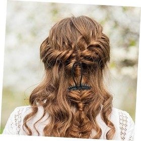 minkissy Lot de 4 accessoires pour cheveux de mariée - Pour queue de cheval - Accessoire de cheveux pour femme et fille - Acc