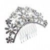 minkissy Breloques de cheveux en cristal - Accessoires de cheveux de mariée - Accessoires de cheveux en perles - Peigne à che
