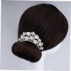 minkissy Breloques de cheveux en cristal - Accessoires de cheveux de mariée - Accessoires de cheveux en perles - Peigne à che