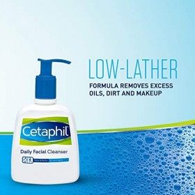 Cetaphil Lot de 3 flacons de nettoyant quotidien pour le visage pour peaux normales à grasses 236,8 ml