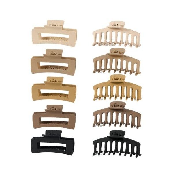 Lot de 4 Grandes Pinces à Cheveux, Antidérapantes Pinces Cheveux Femme, Griffe pour Cheveux épais, Accessoires de Coiffure po