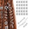 28 Pièces Perles De Cheveux Vikings Spiral Coils,Perles Dreadlocks En Métal,Bijoux Cheveux Tresse en Métal,Bijoux Spirales Po