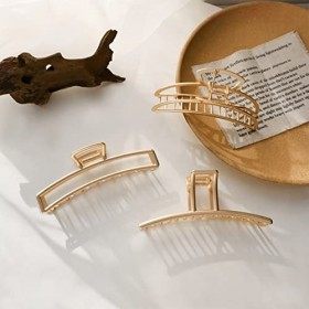 5 pièces Pince Cheveux Femme Metal, Grandes pinces à cheveux à Maintien Sécurisé, pinces à cheveux pour femme et fille, pince