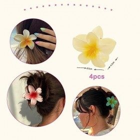 IOSPKKIO® Lot de 4 pinces à cheveux en forme de fleur - Fixation forte - Grandes pinces à cheveux pour cheveux épais - Antidé