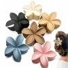 Lot de 6 pinces à cheveux en forme de fleur antidérapantes mates pour femme - Accessoires de coiffure mignonnes