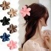 Lot de 6 pinces à cheveux en forme de fleur antidérapantes mates pour femme - Accessoires de coiffure mignonnes