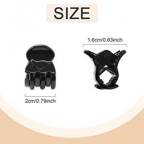 Hanyousheng Pinces à Cheveux, 24 Pièces Mini Pinces à Griffes, Griffes à Cheveux En Acrylique Forte Tenue, Petits Clips Antid