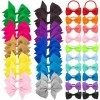 40 Pièces Noeud Papillon Accessoires de Cheveux pour Filles, 20 Pinces à Cheveux & 20 et Elastiques à Cheveux, Nœud Papillon 