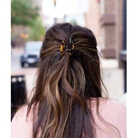 Lot de 3 pinces à cheveux pour femmes et filles,6.5cm Antidérapante pince à griffes cheveux adulte, Écaille de Tortue pince c