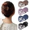 Kavya Pince à Cheveux Noir Vintage, Grande Pince Cheveux Femme Epais Grosse Barrette Cheveux Femme Fille, Pince a Cheveux Fem