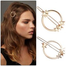 Pinces à Cheveux Métal, 14 Pièces Dainty Creux Géométrique Barrettes à Cheveux pour Filles Femmes Métal Épingles à Cheveux Bi