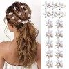 Lot de 10 Mini Mini Pinces à Cheveux en Diamant, Mini Pince à Cheveux en Forme de Fleur, Griffe en Métal Accessoires pour Che