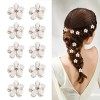 Lot de 10 Mini Mini Pinces à Cheveux en Diamant, Mini Pince à Cheveux en Forme de Fleur, Griffe en Métal Accessoires pour Che