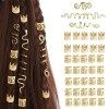 38 Pièces Bijoux Spirales Pour Cheveux,Perles De Cheveux Vikings Spiral Coils,Perles en Spirale Métal Dreadlocks,Réglable Dre
