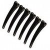 6 Pcs Pince Crocodile Cheveux, Bec de Canard Pinces à Cheveux, Salon Barrettes, Plastique Coiffeur Pince, pour Femmes/Filles,