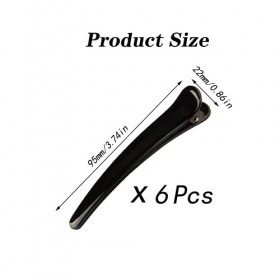 6 Pcs Pince Crocodile Cheveux, Bec de Canard Pinces à Cheveux, Salon Barrettes, Plastique Coiffeur Pince, pour Femmes/Filles,