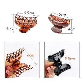 4PCS Pinces à Cheveux Métal Clips Griffe Barrettes Clip à Cheveux Antidérapante pour femmes et Filles A 