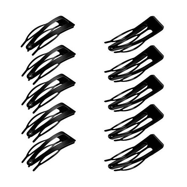 24 Pièces Pinces à Cheveux à Double Griffe Pinces à Cheveux à Pression en Métal Barrettes à Cheveux pour Fabrication de Cheve