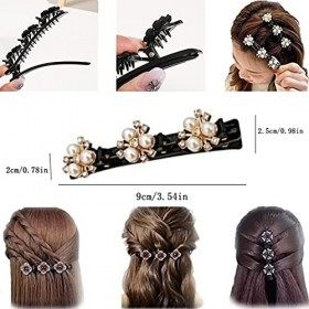 8 Pièces Barrette à Cheveux Latérale à Trois Fleurs, Pince À Cheveux pour Femmes Accessoires De Cheveux Cadeau, Pinces à Chev