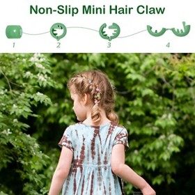 240 Pièces Griffe de Cheveux Mini Perles Mini Pinces à Cheveux Colorées, Pince à Cheveux en Perles Colorées Antidérapant Mini