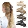 Zou.Rena Grosse Pince a Cheveux-4 lot-10.5cm-Femme Fille Grande Pince a Cheveux Pour Cheveux Épais Et Fins carré 