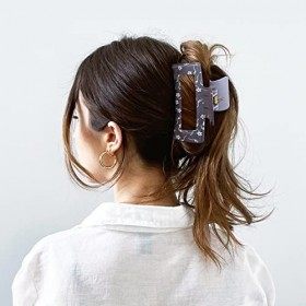 Lot de 10 pinces à cheveux pour femme - Accessoires pour cheveux épais et fins - Grande pince carrée - Accessoires de coiffur