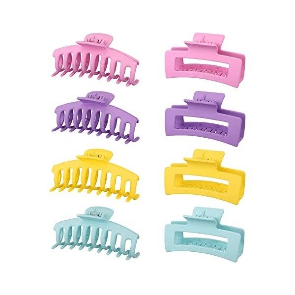 Zou.Rena Pinces à griffes pour femmes Cheveux longs épais 11 cm, grandes pinces à cheveux mates, griffe en polycarbonate pour